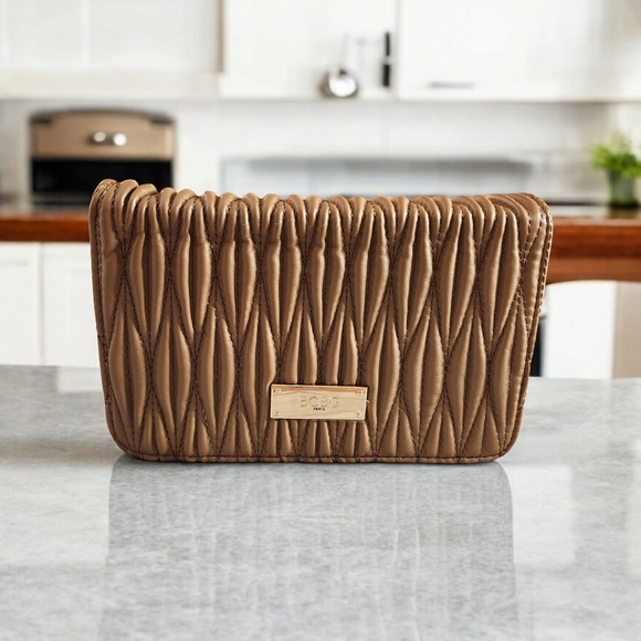 BCBG Quilted Crossbody Bag-Stone - Picture 2 of 10